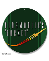 Oldsmobile Flying Rocket Emblem 1953 - 1955 - Round Aluminum Sign - Vintage Emblem