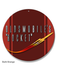 Oldsmobile Flying Rocket Emblem 1953 - 1955 - Round Aluminum Sign - Vintage Emblem