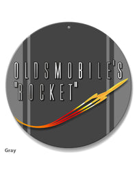 Oldsmobile Flying Rocket Emblem 1953 - 1955 - Round Aluminum Sign - Vintage Emblem