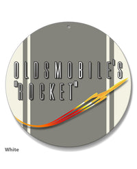 Oldsmobile Flying Rocket Emblem 1953 - 1955 - Round Aluminum Sign - Vintage Emblem