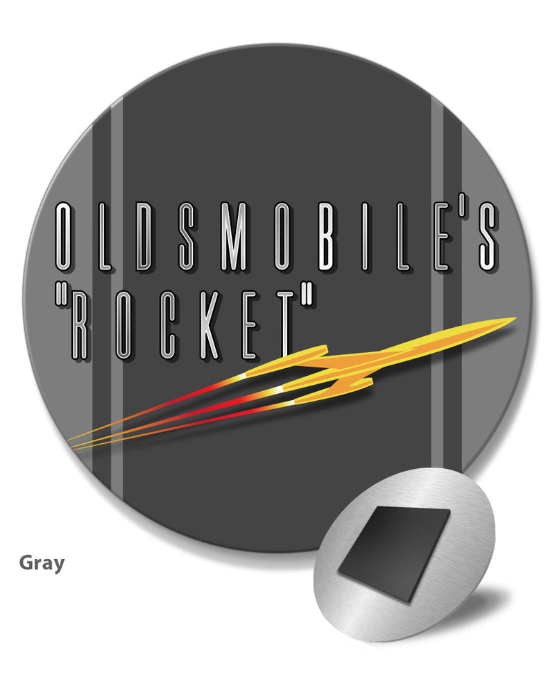 Oldsmobile Shooting Rocket Emblem 1953 - 1955 - Round Fridge Magnet - Vintage Emblem
