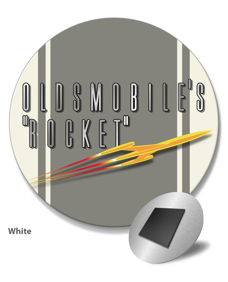 Oldsmobile Shooting Rocket Emblem 1953 - 1955 - Round Fridge Magnet - Vintage Emblem