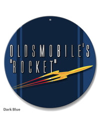 Oldsmobile Shooting Rocket Emblem 1953 - 1955 - Round Aluminum Sign - Vintage Emblem