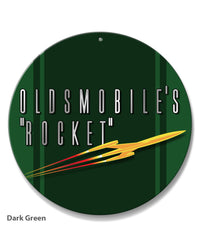 Oldsmobile Shooting Rocket Emblem 1953 - 1955 - Round Aluminum Sign - Vintage Emblem