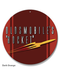 Oldsmobile Shooting Rocket Emblem 1953 - 1955 - Round Aluminum Sign - Vintage Emblem