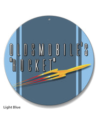 Oldsmobile Shooting Rocket Emblem 1953 - 1955 - Round Aluminum Sign - Vintage Emblem