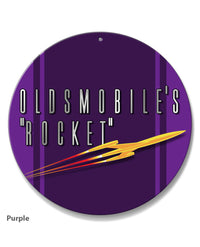 Oldsmobile Shooting Rocket Emblem 1953 - 1955 - Round Aluminum Sign - Vintage Emblem