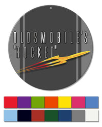 Oldsmobile Shooting Rocket Emblem 1953 - 1955 - Round Aluminum Sign - Vintage Emblem