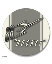 Oldsmobile Super 88 Rocket Emblem 1954 - 1956 - Round Aluminum Sign - Vintage Emblem