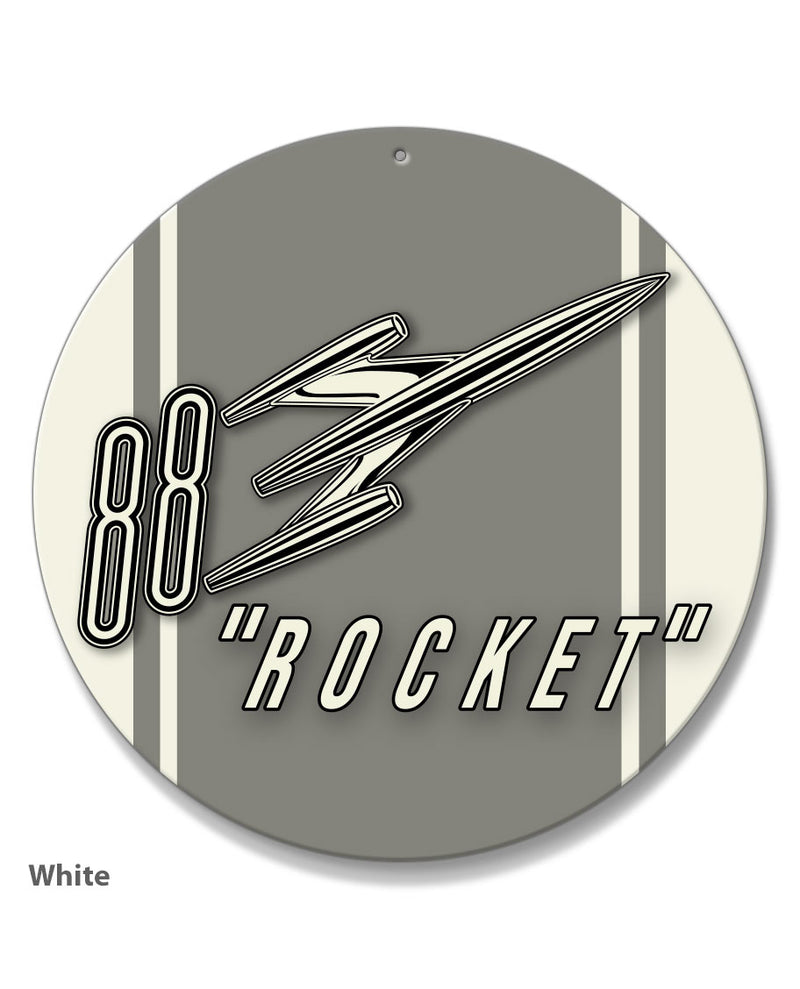 Oldsmobile Super 88 Rocket Emblem 1954 - 1956 - Round Aluminum Sign - Vintage Emblem