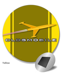 Oldsmobile Rocket Emblem 1956 - Round Fridge Magnet - Vintage Emblem