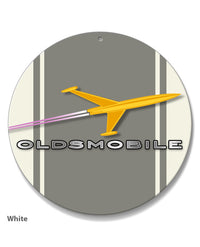 Oldsmobile Rocket Emblem 1956 - Round Aluminum Sign - Vintage Emblem