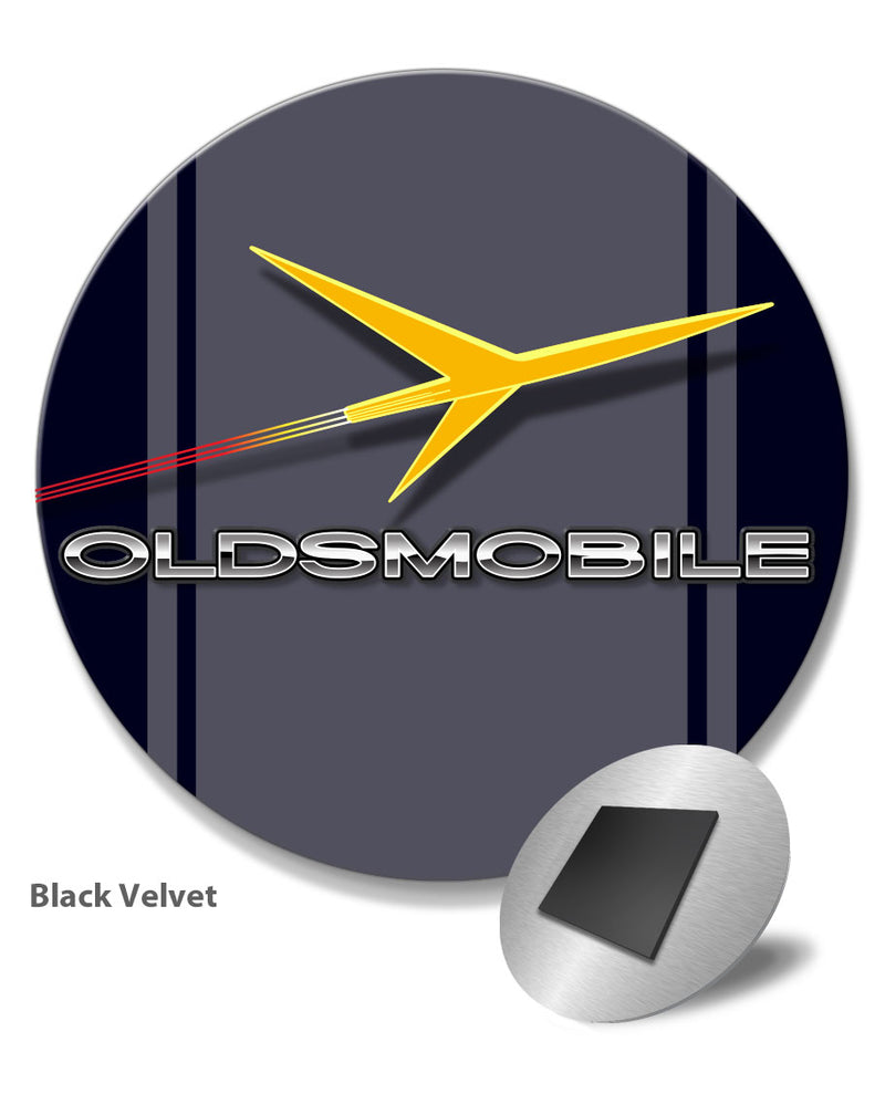 Oldsmobile Rocket Emblem 1957 - 1960 - Round Fridge Magnet - Vintage Emblem