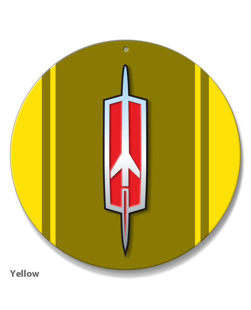 Oldsmobile Upward Rocket Emblem  Round Aluminum Sign