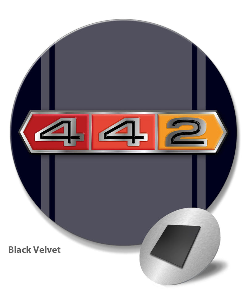 Oldsmobile 4-4-2 Emblem 1964 - 1967 - Round Fridge Magnet - Vintage Emblem