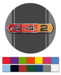 Oldsmobile 4-4-2 Emblem 1964 - 1967 - Round Fridge Magnet - Vintage Emblem