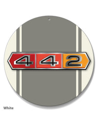 Oldsmobile 4-4-2 Emblem 1964 - 1967 - Round Aluminum Sign - Vintage Emblem