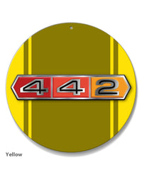 Oldsmobile 4-4-2 Emblem 1964 - 1967 - Round Aluminum Sign - Vintage Emblem