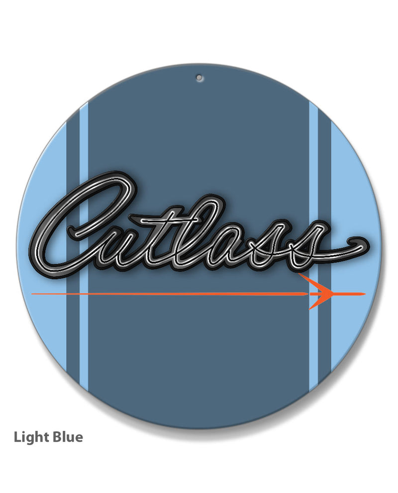 Oldsmobile Cutlass Emblem 1964 - 1969 - Round Aluminum Sign - Vintage Emblem