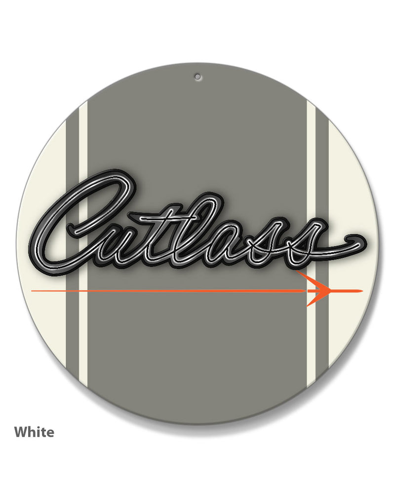 Oldsmobile Cutlass Emblem 1964 - 1969 - Round Aluminum Sign - Vintage Emblem