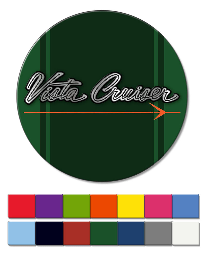 Oldsmobile Vista Cruiser Emblem 1964 - 1969 - Round Fridge Magnet - Vintage Emblem