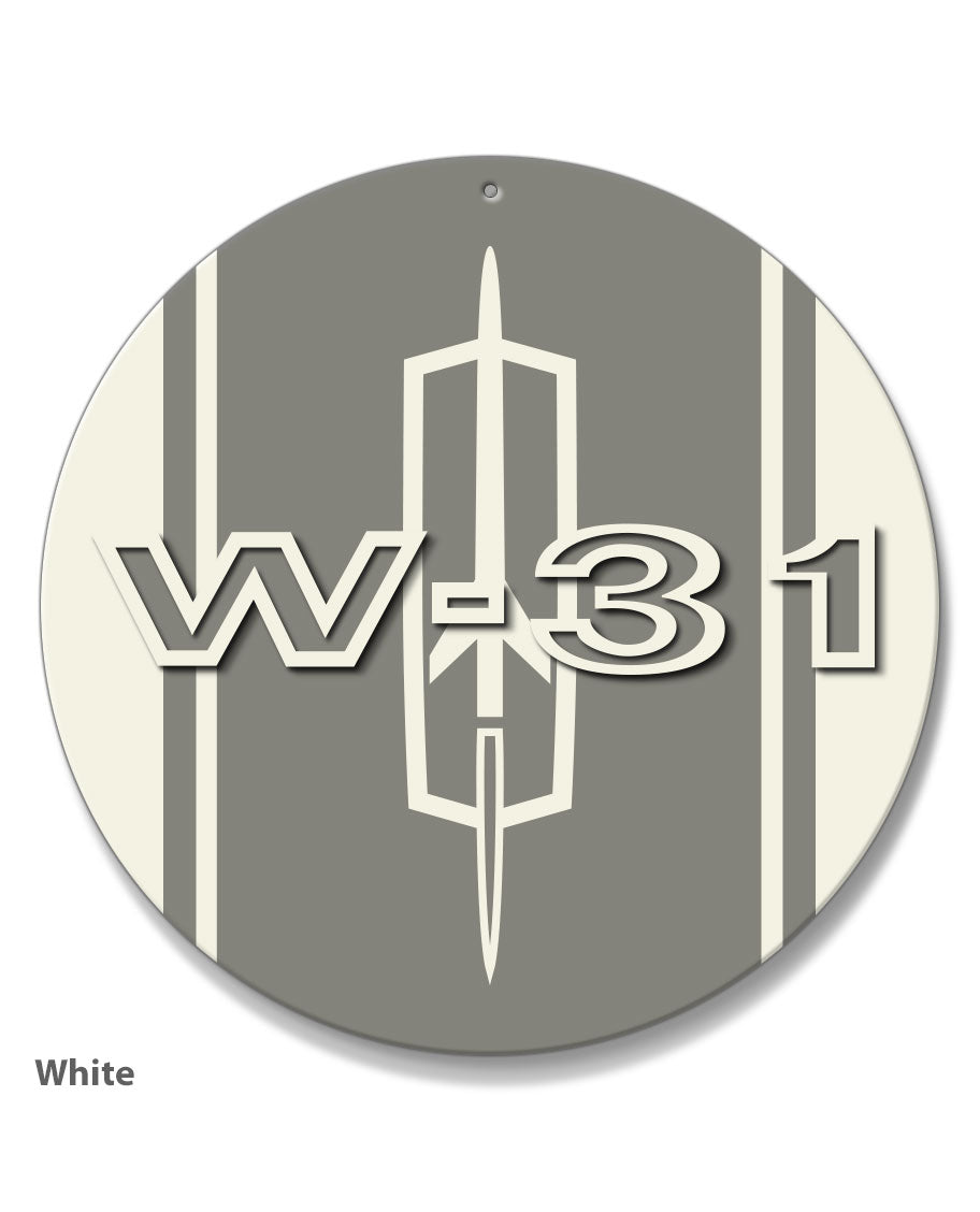 Oldsmobile Cutlass W-31 1968 - 1972 Emblem Round Aluminum Sign – Legend ...