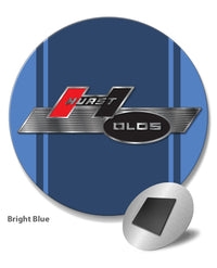 Oldsmobile HURST/OLDS Emblem 1968 Round Fridge Magnet