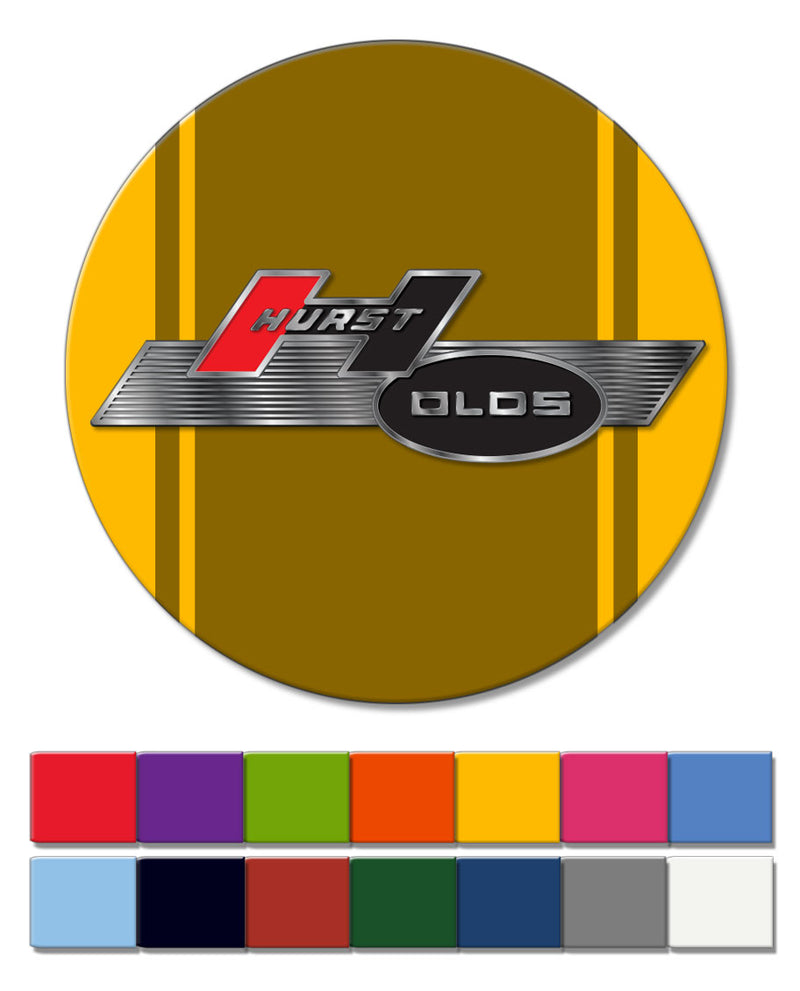 Oldsmobile HURST/OLDS Emblem 1968 Round Fridge Magnet