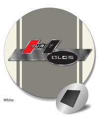 Oldsmobile HURST/OLDS Emblem 1968 Round Fridge Magnet