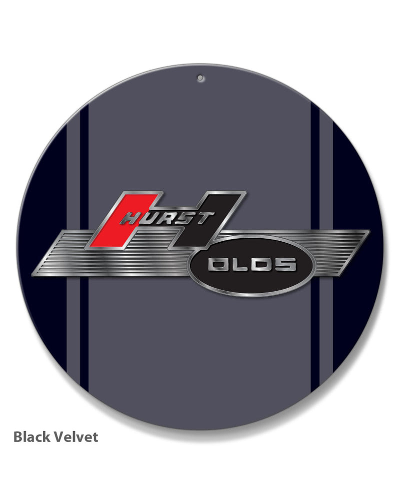 Oldsmobile HURST/OLDS Emblem 1968 Round Aluminum Sign
