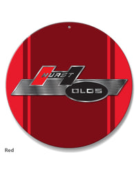 Oldsmobile HURST/OLDS Emblem 1968 Round Aluminum Sign