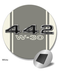 Oldsmobile 4-4-2 W-30 Emblem 1966 - 1972 Round Fridge Magnet
