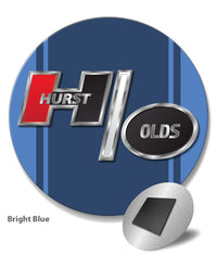 Oldsmobile HURST/OLDS Emblem 1969 - 1979 Round Fridge Magnet