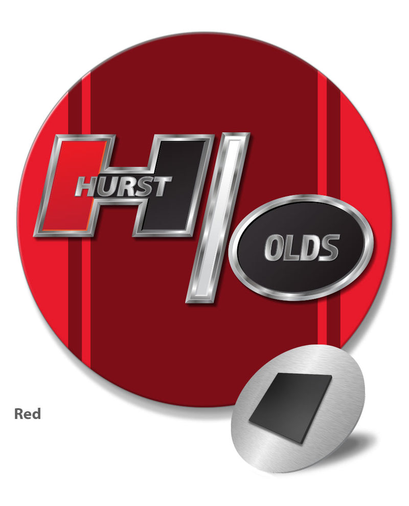 Oldsmobile HURST/OLDS Emblem 1969 - 1979 Round Fridge Magnet