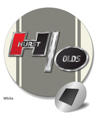 Oldsmobile HURST/OLDS Emblem 1969 - 1979 Round Fridge Magnet