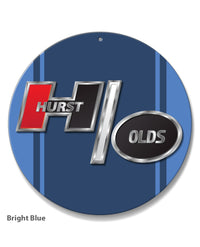 Oldsmobile HURST/OLDS Emblem 1969 - 1979 Round Aluminum Sign