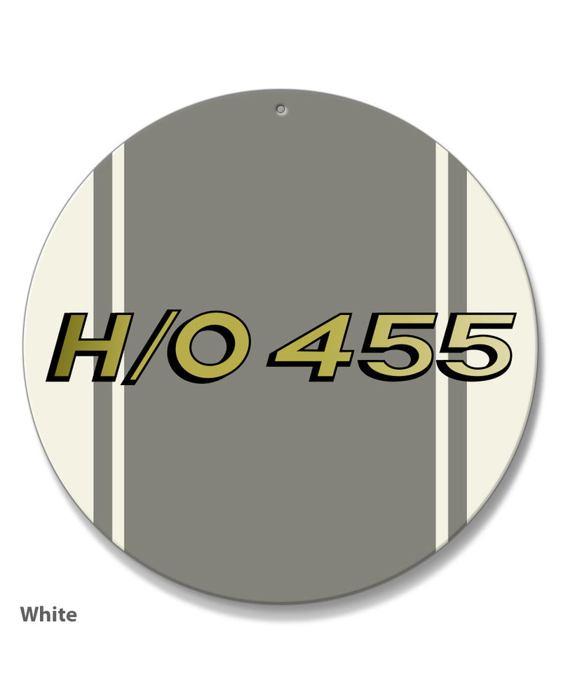 Oldsmobile H/O 455 Emblem 1969 Round Aluminum Sign
