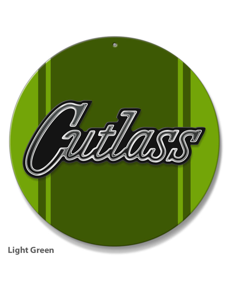 Oldsmobile Cutlass Emblem 1970 Round Aluminum Sign