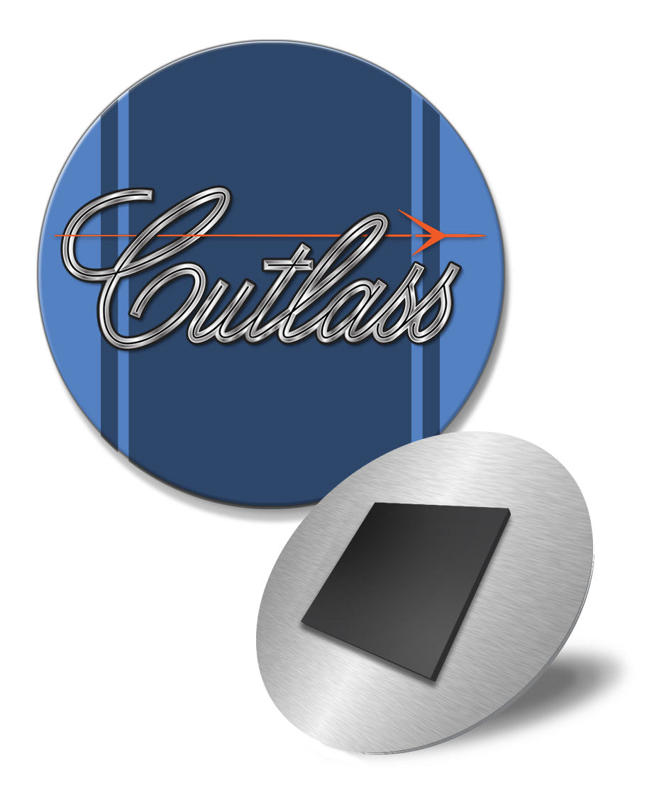 1971 - 1977 Oldsmobile Cutlass Emblem  Round Fridge Magnet