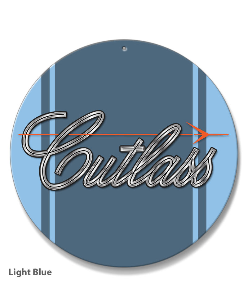 Oldsmobile Cutlass Emblem 1971 - 1977 Round Aluminum Sign