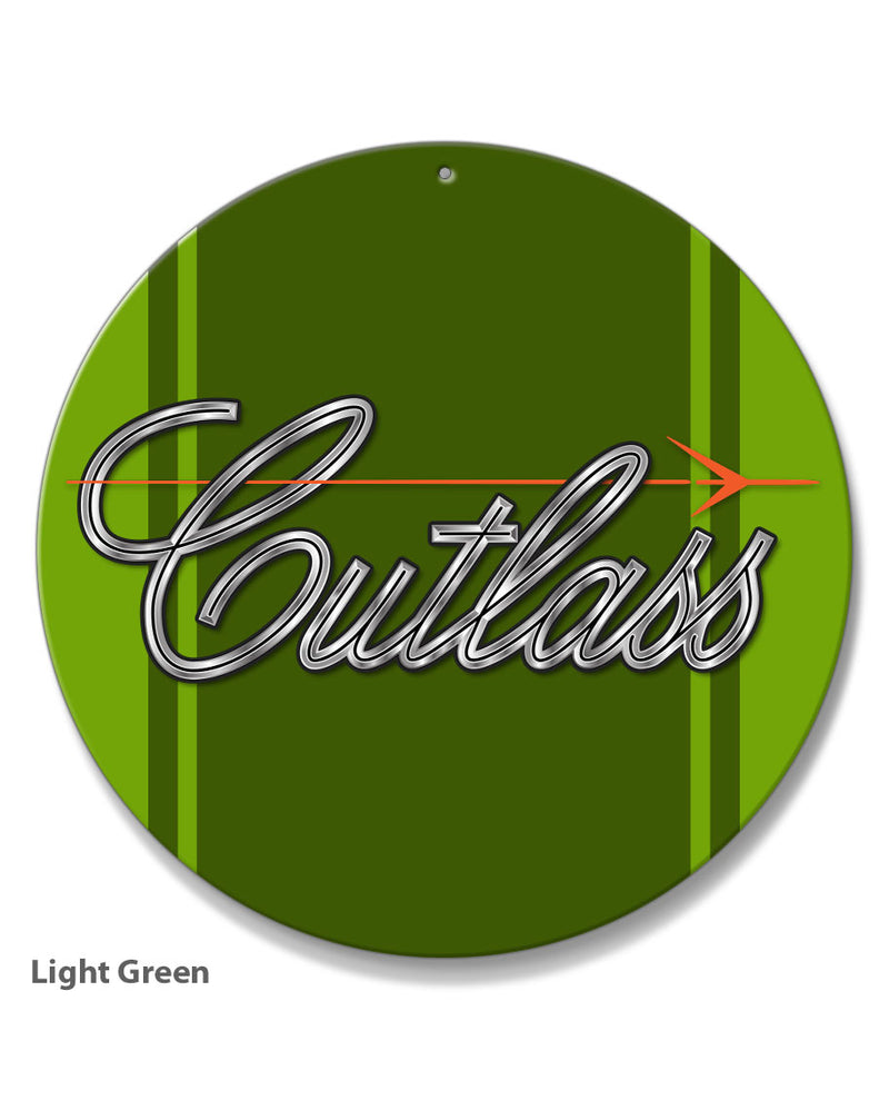 Oldsmobile Cutlass Emblem 1971 - 1977 Round Aluminum Sign