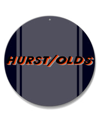 Oldsmobile HURST/OLDS Emblem 1984 Round Aluminum Sign