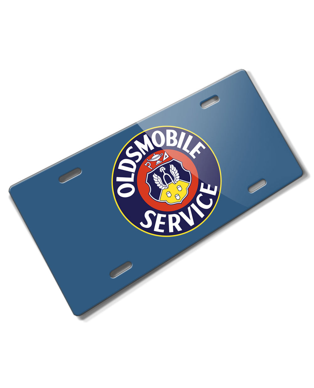 Oldsmobile Crest Service Rocket Round Emblem Novelty License Plate - Vintage Emblem