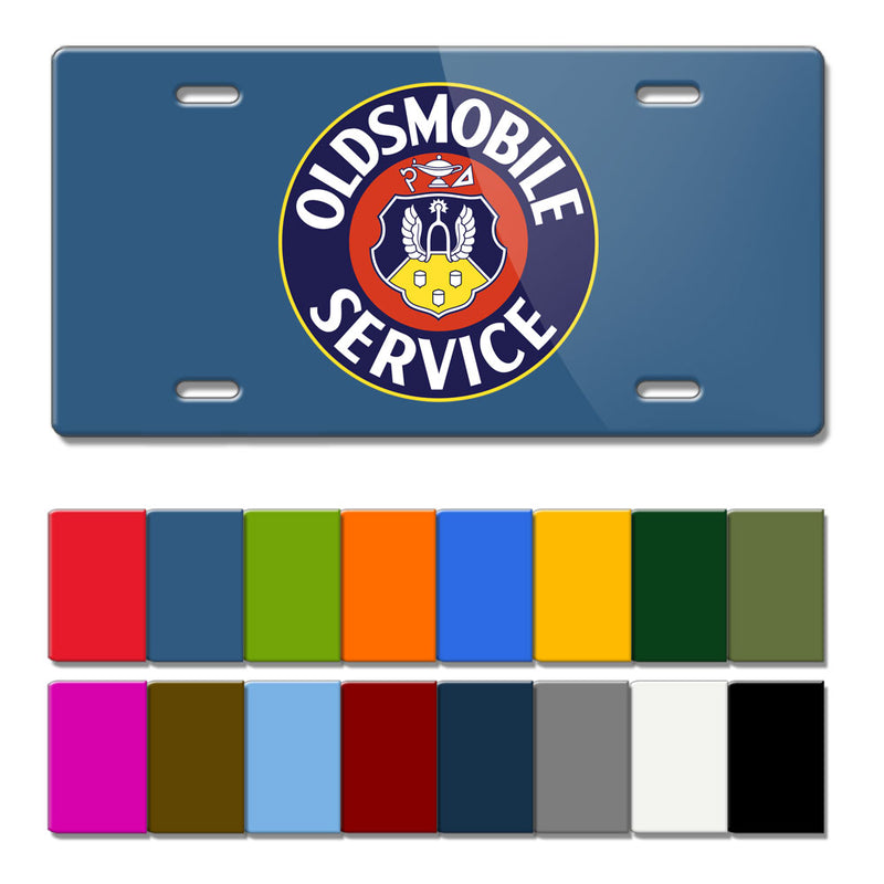Oldsmobile Crest Service Rocket Round Emblem Novelty License Plate - Vintage Emblem