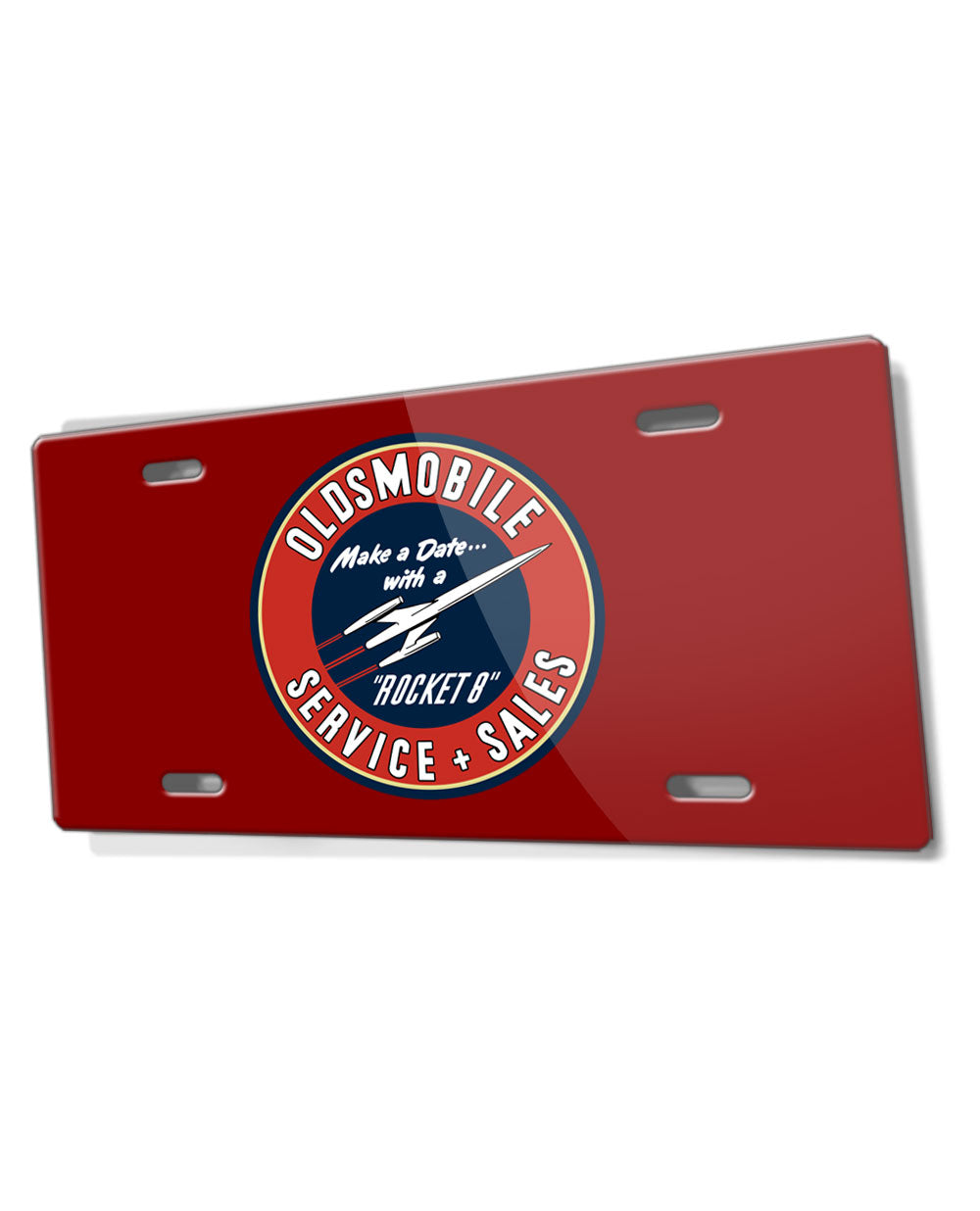 Oldsmobile Rocket Service & Sales Emblem Novelty License Plate - Vintage Emblem