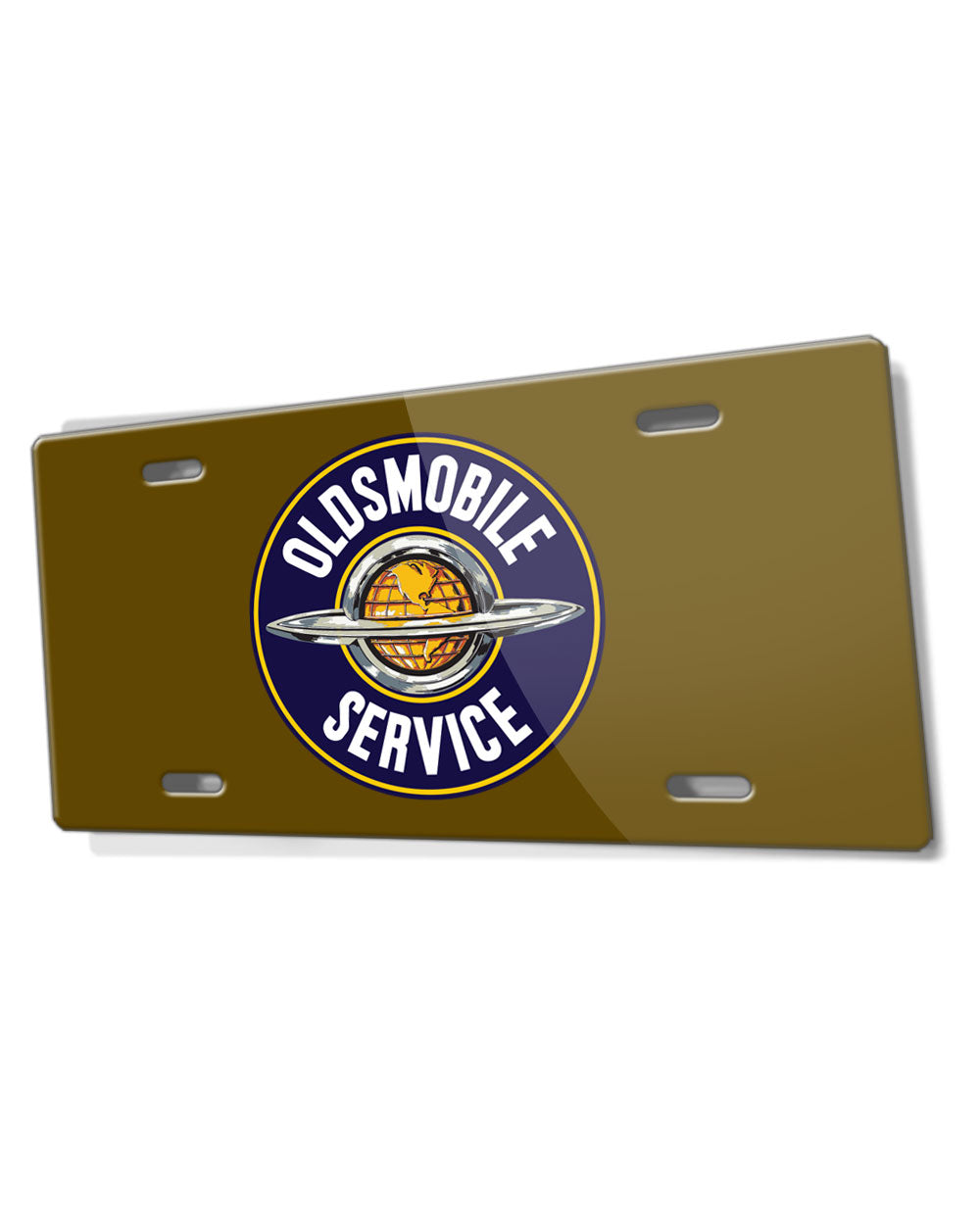 Oldsmobile Ringed Globe Emblem Novelty License Plate - Vintage Emblem