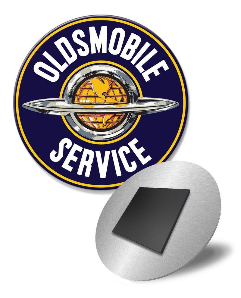 Oldsmobile Ringed Globe Emblem Round Fridge Magnet - Vintage Emblem