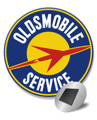 Oldsmobile Rocket Service Round Emblem Round Fridge Magnet - Vintage Emblem