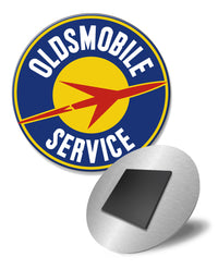 Oldsmobile Rocket Service Round Emblem Round Fridge Magnet - Vintage Emblem