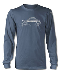 1932 Ford Coupe Milner’s Deuce American Graffiti T-Shirt - Long Sleeves - Side View